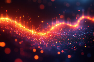 A minimalist graph showing the rise of C2C online transactions over time. Bright lighting, contrast