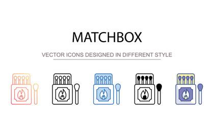 Obraz premium Matchbox icon design with white background stock illustration