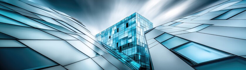 Modern building, city, glass facade, urban architecture, design, future