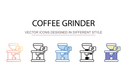 Coffee Grinder icon design with white background stock illustration