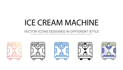ice cream Machine icon design with white background stock illustration
