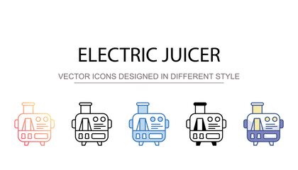 Electric Juicer icon design with white background stock illustration