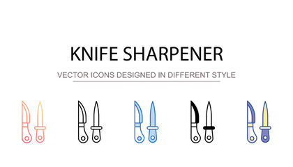 Knife Sharpener icon design with white background stock illustration