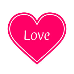 Heart. Love symbol. Vector illustration. PNG with transparent background.