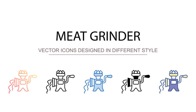 Meat Grinder icon design with white background stock illustration