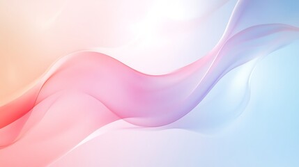 Abstract Pastel Waves Flowing Gracefully Across a Soft Background