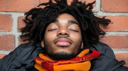 A close-up of an entrepreneur practicing mindfulness with deep breathing, emphasizing the connection between a calm mindset and successful business strategy.