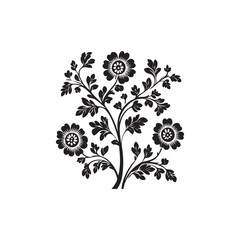 black and white flowers