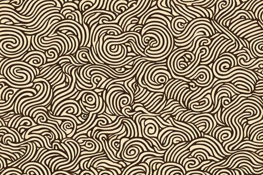 a brown and white swirly pattern with a black background