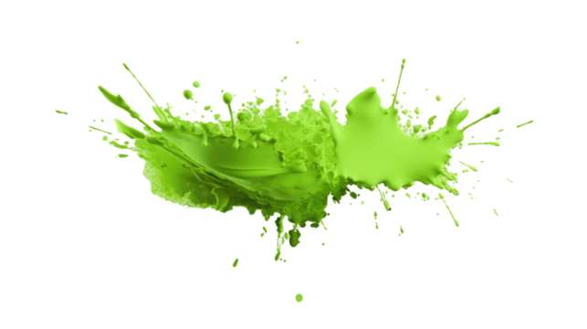 green paint splash