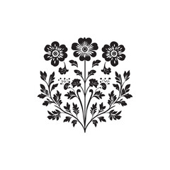 black and white flowers