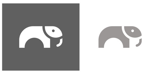 elephant logo silhouette vector illustration