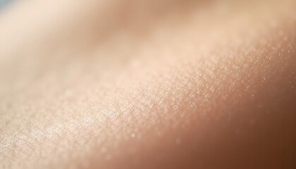 Close-up of human skin texture, showing fine details and subtle variations in tone.  A high-resolution image ideal for beauty or medical contexts.