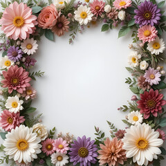 Fototapeta premium frame of flowers