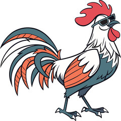 Design a cool looking rooster.