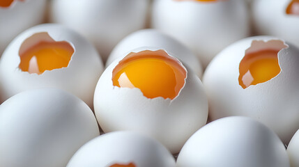 Half boiled chicken eggs