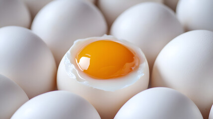 Half boiled chicken eggs