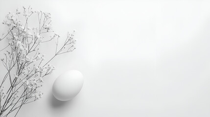 A white egg isolated on white