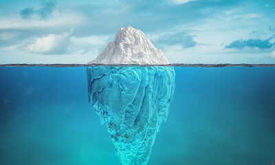 Iceberg floating in the ocean