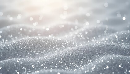 Shimmering silver glitter texture. Perfect for backgrounds, cards, or festive designs.  Sparkling and luxurious, this image evokes elegance and sophistication.