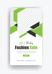 black Friday Instagram story, black Friday fashion banner, Instagram story template design 