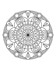 Beautiful Mandala Coloring Page for Relaxation and Creativity
