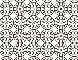 Organic shapes pattern with geometric symmetry