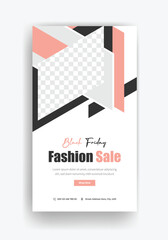 black Friday Instagram story, black Friday fashion banner, Instagram story template design 