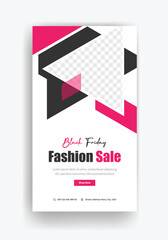black Friday Instagram story, black Friday fashion banner, Instagram story template design 