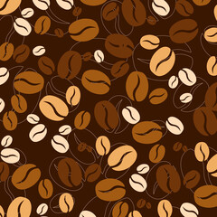 Obraz premium Coffee beans pattern
