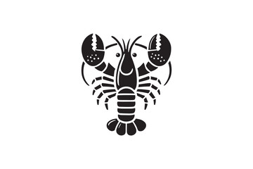 Lobster silhouette icon isolated on a white background