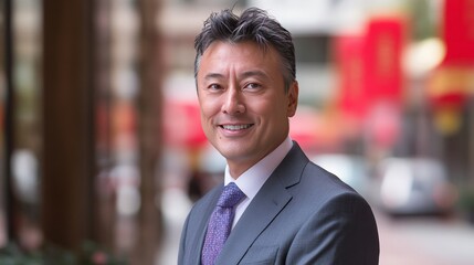 Colorful Chinese lion dancers move through the city streets, their costumes reflecting the joy and excitement of the Chinese New Year.
