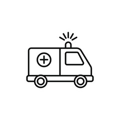 Ambulance icon line art vector