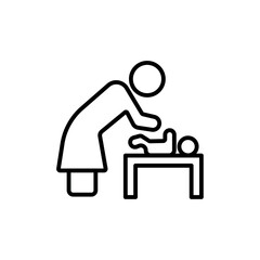 Babysitter icon line art vector