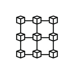 Obraz premium Blockchain technology icon line art vector