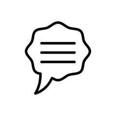 Comment icon line art vector