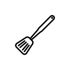 Cooking spatula icon line art vector