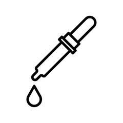 Dropper icon line art vector