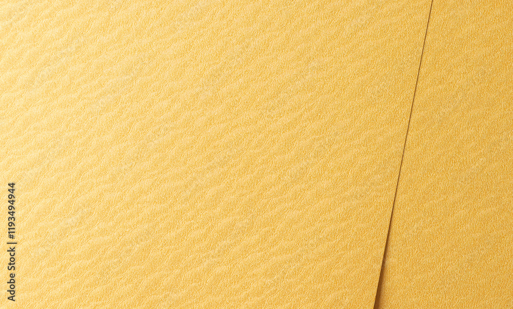 Aufkleber golden yellow paper background with wavy, rippled textures and overlapping layers. warm, vibrant ton