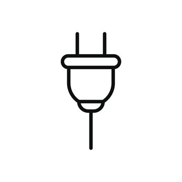 recommend clip art: Electrical plug icon line art vector