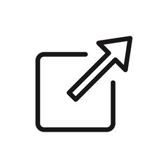 External link icon line art vector