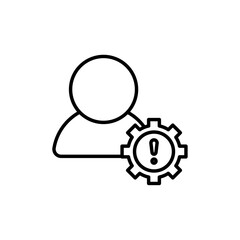 Fake account icon line art vector