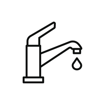 recommend clip art: Faucet tap water icon line art vector