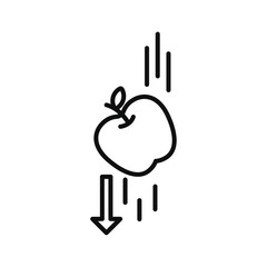 Gravity icon line art vector
