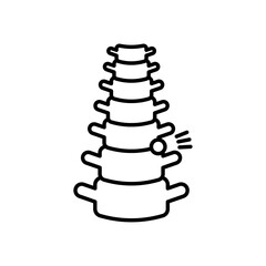 Hernia icon line art vector