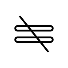 Inequality icon line art vector