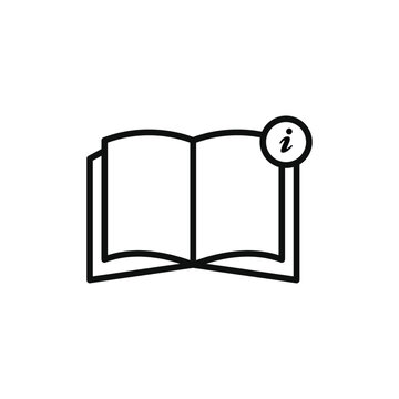 recommend clip art: Information book icon line art vector