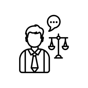 lawyer speaking scales justice icon clip art preview