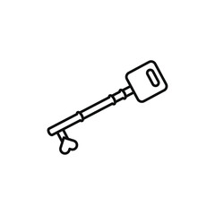 Love key icon line art vector