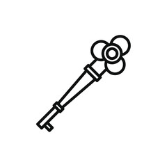Magic Key icon line art vector